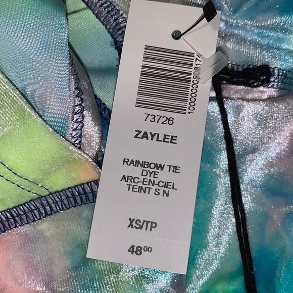 Aritzia Zaylee Rainbow Tie Dye Top - Picture 2 of 5